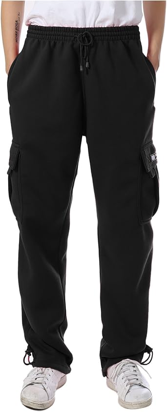 Mens Regular Fit Premium Fleece Cargo Pants