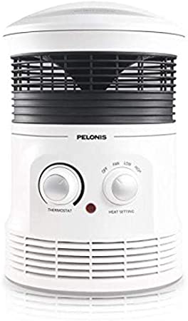 PELONIS PH-17P 1500W Fast Heating, Programmable Thermostat, Easy Control, Widespread Oscillation, Over Heating & Tip-over Switch Protection, 7.87 x 8.07 x 12.01 inches, white