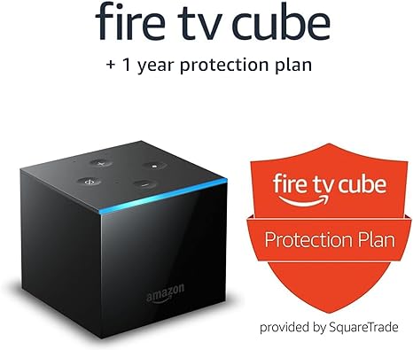 Certified Refurbished Fire TV Cube (2nd Gen), Hands-free streaming device with Alexa, 4K Ultra HD, includes 1-Year SquareTrade Warranty