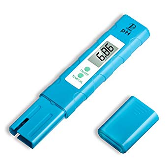 KDKD Digital PH Meter, 0.01 PH High Accuracy Pocket Size PH Temperature Tester with 0-14.0 Measuring Range for Household Drinking Water, Hydroponics, Aquariums, Swimming Pools - Blue