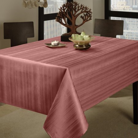 Benson Mills Flow Heavy Weight "Spillproof" 52-Inch by 70-Inch Fabric Tablecloth, Brick