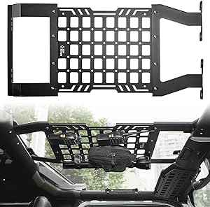 JOYTUTUS Hard Top Roof Rack Molle Panel Accessories Compatible with Wrangler JL JLU & Gladiator JT 2022-2024, Wrangler Overhead Molle Panel Storage Cargo Roof Rack, No Drilling（Not for Soft-Top）