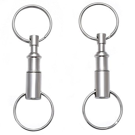 eBoot Detachable Pull Apart Key Rings Keychains (2 Pack)