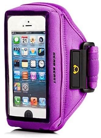 Gear Beast Case Compatible [Otterbox, Lifeproof, Speck, Other] Sport Gym Running Armband For iPhone SE, iPhone 5s, iPhone 5, iPhone 5c, iPhone 4s, iPhone 4 and iPod Touch 5G