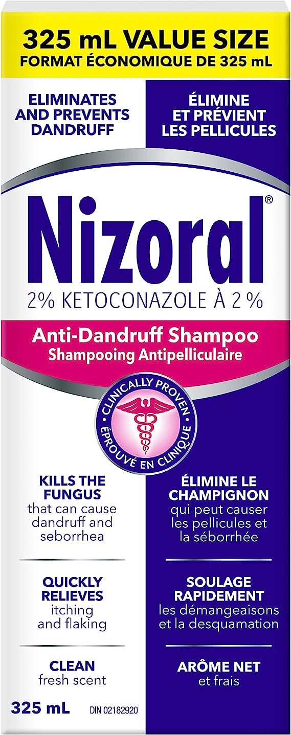 Nizoral Ketoconazole 2 Percent Anti-dandruff and Itchy Scalp Shampoo, 325ml