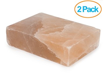 HemingWeigh Himalayan All Natural Crystal Salt Cooking Tile (8" X 6" X 2") - 2 PACK