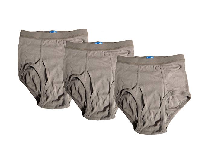 BVD US Military Brown Cotton Briefs, 3 Pack