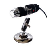 Buyee Portable 50X-500X Magnification 8-LED USB Digital Microscope Endoscope with Stand for Education Industrial Biological Inspection