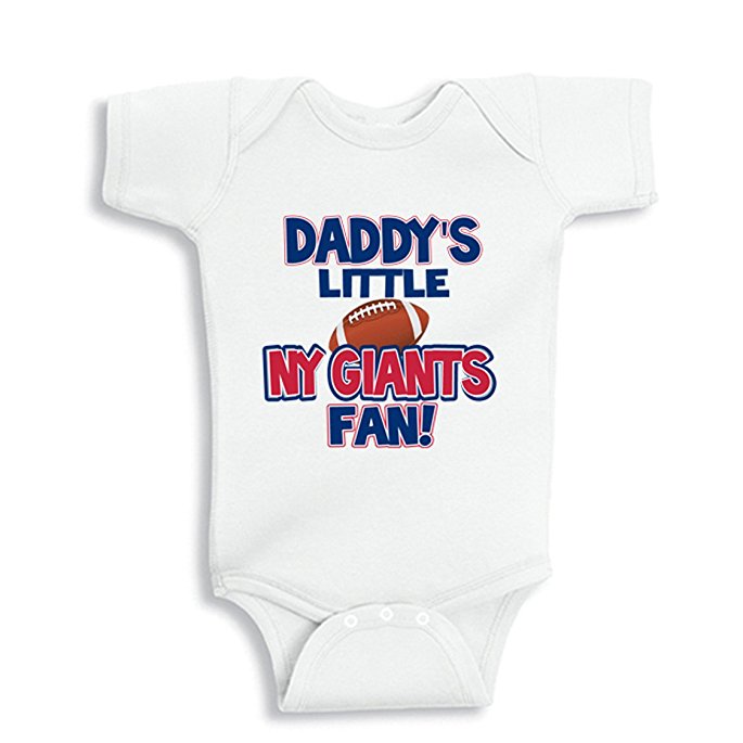 NanyCrafts Baby's Daddy's little NY GIANTS fan baby bodysuit