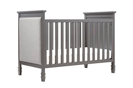 DaVinci Lila 3-in-1 Convertible Crib, Slate with Pebble Grey Fabric Finish