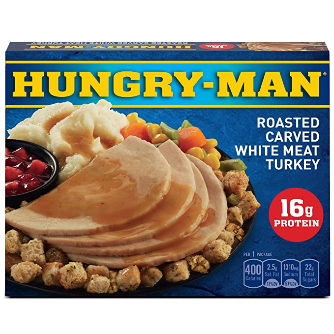 Hungry Man Roasted Turkey Breast Frozen Meal, 16 oz.