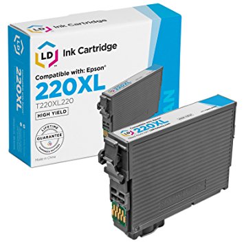 LD © Remanufactured Epson 220 / 220XL / T220XL220 High Yield Cyan Ink Cartridge for use in Expression XP-320, XP-420, XP-424 & WorkForce WF-2630, WF-2650, WF-2660, WF-2750, WF-2760