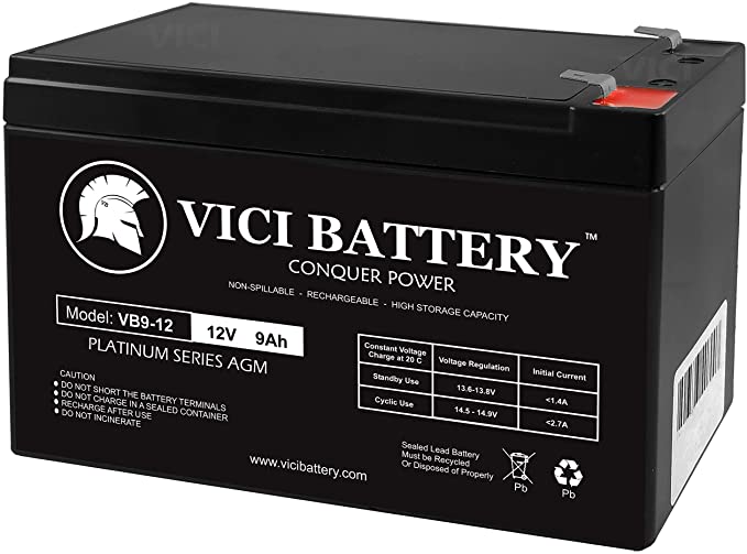 VICI Battery 12V 9Ah Compatible Battery for APC Back-UPS NS1250, NS 1250 Brand Product