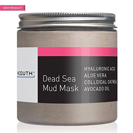 YEOUTH Dead Sea Mud Face Mask, Anti Aging Wrinkles, Blackheads Removal, Pore Size, Breakout Clearing, Anti Aging Facial Treatment, Facial Cleanser for Dry Skin 8oz - GUARANTEED