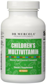 Dr Mercola Childrens Chewable Multivitamin - 60 Tablets - Natural Fruit Flavored - Complete Nutritional Balance Of 28 Vitamins Minerals And Trace Elements