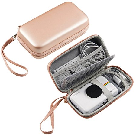 Hard Storage Carrying Travel Case Bag for HP Sprocket Portable Photo Printer, Polaroid ZIP Mobile Printer, Polaroid Snap Camera - HVS (Rose Gold)