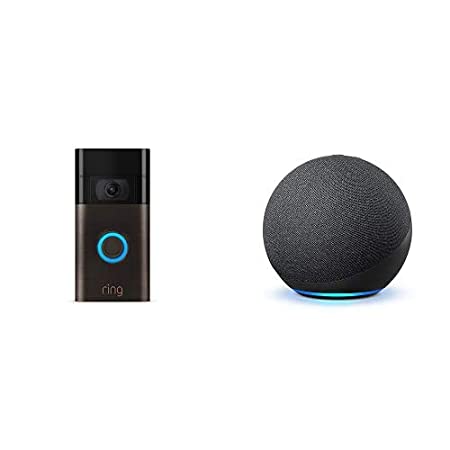 Ring Video Doorbell (2020 release) in Venetian Bronze with Echo Dot (4th Gen)