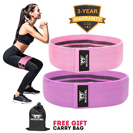 WOOSL Resistance Bands for Legs and Butt,Exercise Bands Hip Bands Wide Booty Bands Workout Bands Sports Fitness Bands Stretch Resistance Loops Band Anti Slip Elastic (2019 Upgrade)