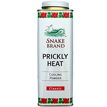 Prickly Heat Powder Snake Brand (300 Gram); Original Cool Body Powder for Sport Girl and Men/ Summer Hot Weather Powder
