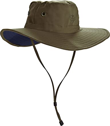 Coolibar UPF 50  Men's Leo Shapeable Wide Brim Hat - Sun Protective