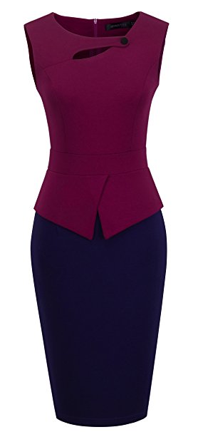 HOMEYEE Women's Elegant Chic Bodycon Formal Dress B288