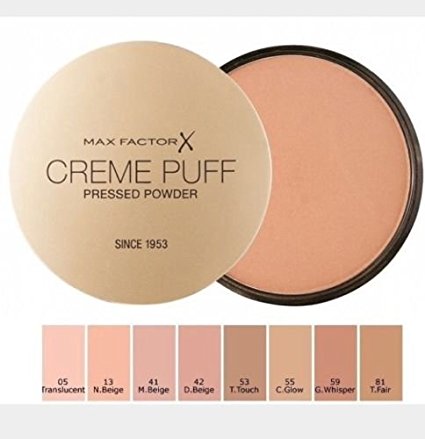 MAX FACTOR Creme Puff Face Foundation Make Up, Over 10 Different Cosmetic Shades Poducts To Choose From - (1 PACK, 05 translucent)