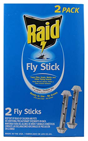 Raid Jumbo Fly Sticks with Metallic Lure (2 Pack)