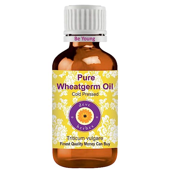 Deve Herbes Pure Wheatgerm Oil (Triticum vulgare) Natural Therapeutic Grade Cold Pressed 30ml