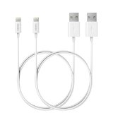 Apple MFi Certified 2-Pack Anker 3ft  09m Premium Lightning to USB Cable with Ultra Compact Connector Head for iPhone iPod and iPad White
