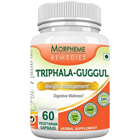 Morpheme Triphala Guggul Supplements 500mg Extract 60 Veg Capsules