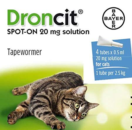 Bayer - Droncit Spot-On Cat Tapeworm 0.5 Ml x 4 Tubes