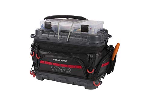 Plano PLAB36700 KVD Signature Series 3600 Size Tackle Bag, Black/Grey/Red