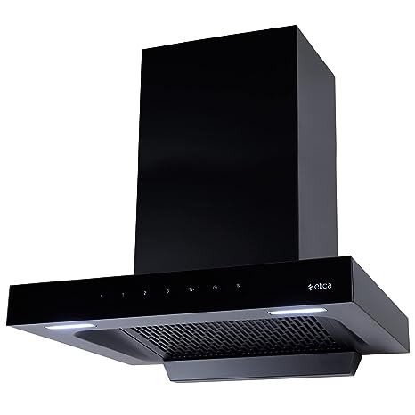 Elica 60 cm 1310 m3/hr Filterless Autoclean Kitchen Chimney (FL 600 SPT HAC MS NERO, Touch   Motion Sensor Control, Black)