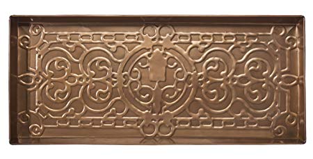 HF by LT Garden Design Trowel Metal Boot Tray, 30" X 13", Antique Copper Finish