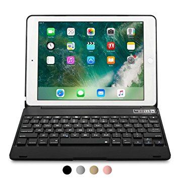 iPad Pro 9.7/iPad Air 2 keyboard case, [NEW] COOPER KAI SKEL Q0 Bluetooth Wireless Keyboard Portable Laptop Macbook Clamshell Case Cover with 14 Shortcut Keys for Apple iPad Air 2/Pro 9.7 Black