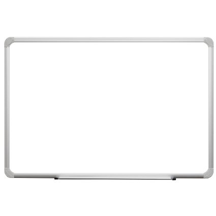 24x36 White Melamine Dry Erase Board with Aluminum Frame and Marker Tray