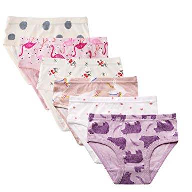 Little Girls' Soft Cotton 6-Pack Underwear Bring Cool, Breathable Comfort experience2T-8T Panty.