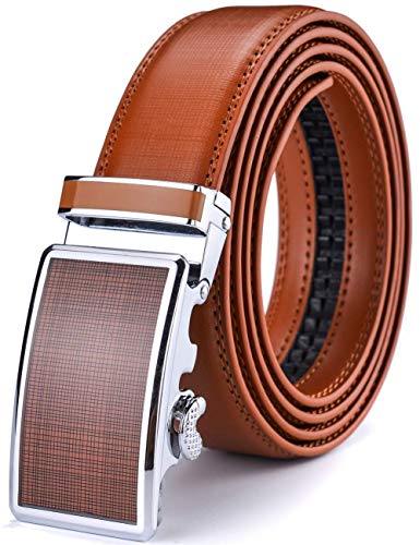 XDeer Leather Ratchet Belts for Men, Colorful Click Belt with Automatic Buckle