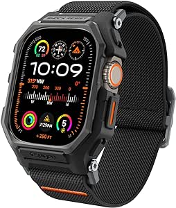 Spigen Lite Fit Pro Designed for Apple Watch Ultra 2/Apple Watch Ultra Band 49mm Durable TPU Case with Lightweight Fabric Band