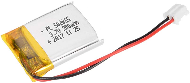 Sourcingmap Power Supply DC 3.7V 200mAh 502025 Li-ion Rechargeable Lithium Polymer Li-Po Battery