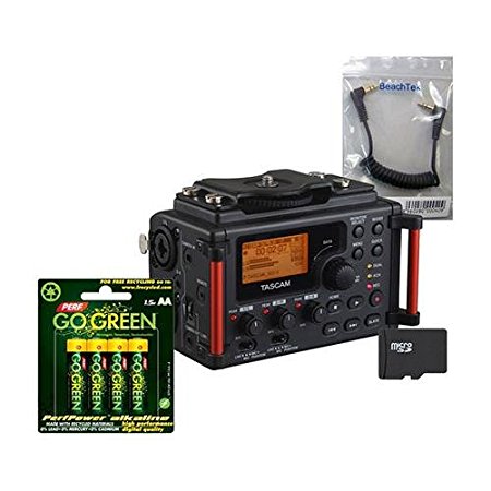 Tascam DR-60D MKII Recorder, Bundle w/BeachTek SC35 3.5mm Cable, and 16GB Card