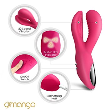 Emma Double-Ended Vibrator Sex Toys Six-Speed Mode Settings Stimulate Clitoris Vagina U A Point G-spot Massager – 1 Year Warranty (Pink2)
