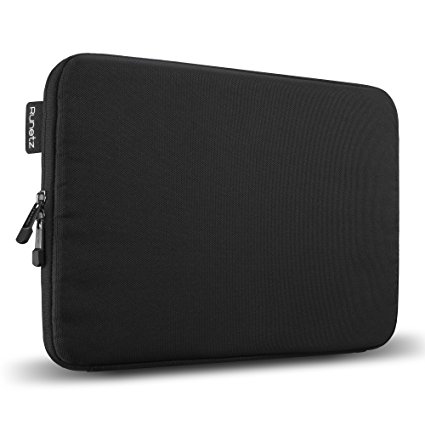 Runetz - 13-inch BLACK Soft Sleeve Case for NEWEST MacBook Pro 13" & MacBook Air 13" Laptop Cover - Black