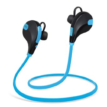 Cozify(TM) Wireless Bluetooth 4.1 Earphones Outdoor Sports In-ear Headphones Noise Cancelling Sweatproof Stereo Earbuds with Microphone for iPhone, iPad, iPod, Samsung and More Android Devices (Blue)