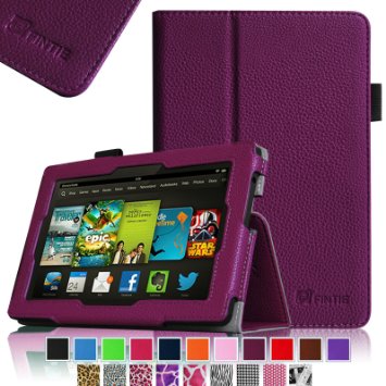 Fintie Folio Case for Kindle Fire HD 7" (2013 Old Model) - Slim Fit Folio Case with Auto Sleep / Wake Feature (will only fit Amazon Kindle Fire HD 7, Previous Generation - 3rd), Purple