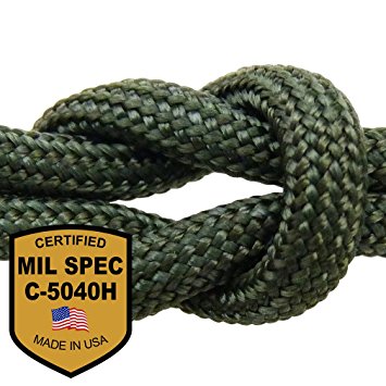 MilSpec Paracord / Parachute Cord, 8 or 11 Strand, 600 or 800 lb. Break Strength. Guaranteed Military Specification Compliant, 550 or 750 Survival Cord, Made in USA. 2 EBooks & Copy of MIL-C-5040H.