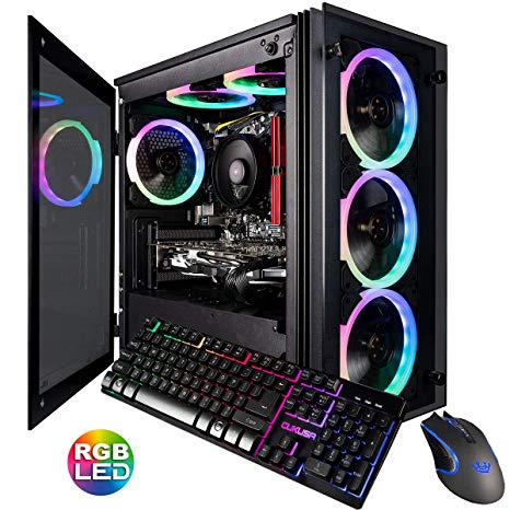 CUK Stratos Micro Gaming Desktop (Intel i7-9700KF, NVIDIA GeForce RTX 2070 Super 8GB, 32GB DDR4 RAM, 1TB NVMe SSD   2TB HDD, 600W Gold PSU, Windows 10 Home) Gamer PC Computer