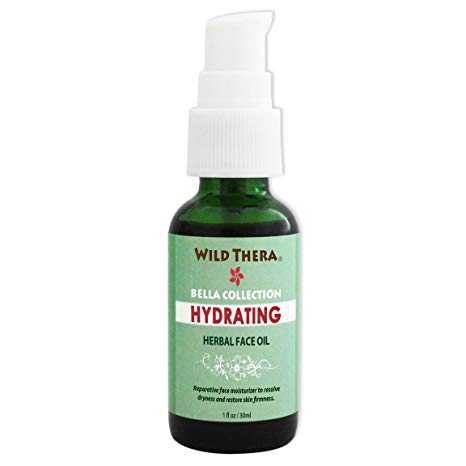 Wild Thera Deep Hydration & Moisturizing Face Oil for Mature Skin. Organic Oils of Grapeseed and Pomegrante with Herbal Extracts restore suppleness to old, tried, dry, mature, saggy, cracked skin.