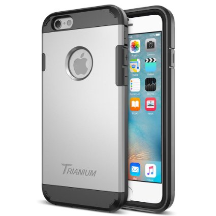 iPhone 6S Case Trianium Duranium Series Protective Case with Built-in Screen Protector for Apple iPhone 6  iPhone 6s Silver Shock-Absorbing Bumper Hard Cover Lifetime WarrantyTMWS604