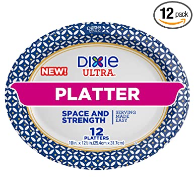 Dixie Ultra Heavy-Duty Disposable Paper Platter, 12 Count